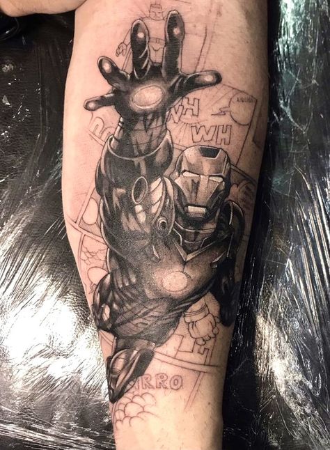 Ironman Tattoo Marvel, Ironman Tattoo Ideas, Marvel Tattoo Sleeve, Ironman Tattoo, Fandom Tattoos, Dc Tattoo, Ems Tattoos, Iron Man Tattoo, Avengers Tattoo