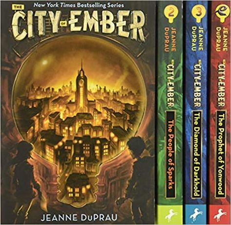 AmazonSmile: The City of Ember Complete Boxed Set (The City of Ember; The People of Sparks; The Diamond of Darkhold; The Prophet of Yonwood) (9780399551642): DuPrau, Jeanne: Books City Of Ember Book, Book Series For Boys, The City Of Ember, City Of Ember, Dystopian Fiction, Native American Heritage, The Prophet, Boxed Set, Beach Reading