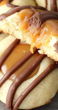 Thumbprint Cookies Christmas, Cookies Thumbprint, The Chunky Chef, Chocolate Thumbprint Cookies, Chunky Chef, White Chocolate Recipes, Chocolate Ideas, Thumbprint Cookies Recipe, Gooey Caramel