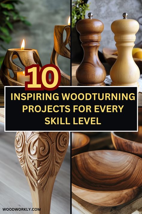 Looking for woodturning inspiration? Discover fun and creative woodturning projects, perfect for beginners and experienced woodworkers. Click for exciting project ideas! #Woodturning #WoodProjects #DIYProjects #Woodworking #CraftIdeas Wood Turning Bowls Ideas, Lathe Projects Woodturning Ideas, Small Wood Lathe Projects, Wood Turning Projects For Beginners, Wood Turning Projects Awesome Ideas, Mini Lathe Projects, Lathe Projects Woodturning, Wood Turning Ideas, Wood Lathe Projects