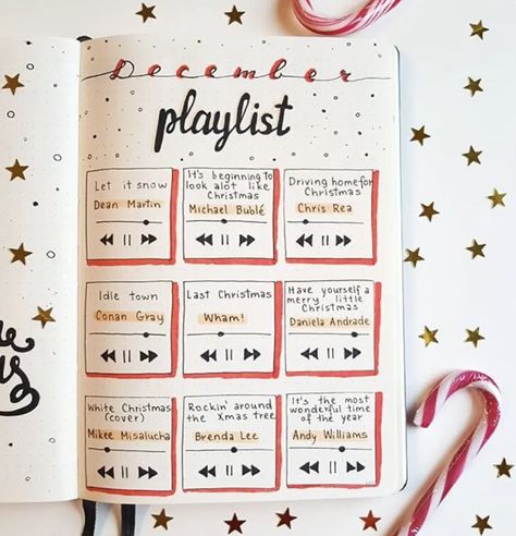 Bullet Journal Spread Ideas, Journal Spread Ideas, Bullet Journal Christmas, December Bullet Journal, Penanda Buku, Creating A Bullet Journal, Bullet Journal Mood Tracker Ideas, Bullet Journal Paper, Bullet Journal Mood