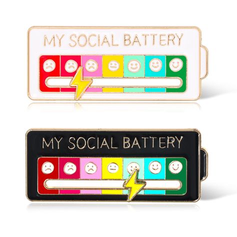 PRICES MAY VARY. 💓 Funny Mood Slider Pins: Our social battery pins offer you a unique way to express and share your emotions. By sliding the pins, you can effortlessly switch between different emoticons, allowing your friends and family to better understand your emotional state. 💓 Premium Material: These brooch pins are made of sturdy alloy and smooth enamel, ensuring their quality and durability. They are long-lasting, resistant to scratches, fading, and rust, preserving the beauty and textur Columbian Wedding, Retro Enamel Pin, Social Battery Pin, My Social Battery, Retro Enamel Brooch Pin For Gifts, Pharmacy Enamel Pins, Neurodivergent Pins, Social Battery, Funny Mood