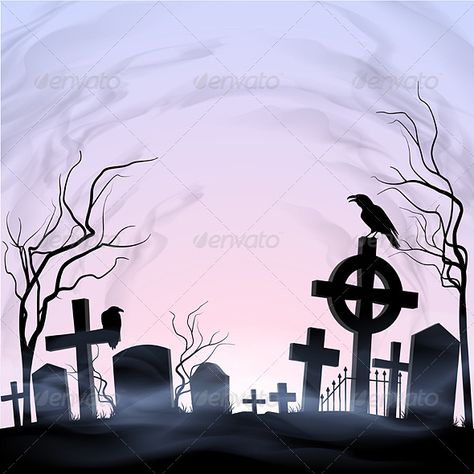 Graveyard Cemetary Drawings, Cemetery Silhouette, Wiccan Drawings, Graveyard Tattoos, Graveyard Illustration, Grave Halloween, Graveyard Tattoo, Graveyard Art, Doctor Halloween