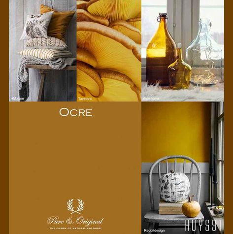 Kleurcombinaties met Ocre, een warm gele kleur Yellow Paint Colors, Inspiration Moodboard, Luxe Bedroom, Lime Paint, Bohemian Bedroom Decor, Favorite Kitchen, Colour Schemes, Home Decor Bedroom, House Colors