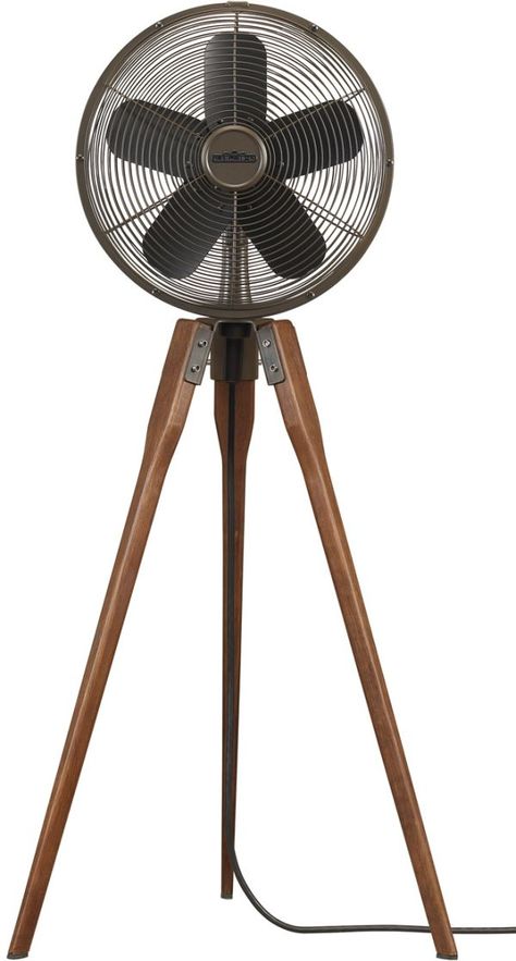 Arden Pedestal Fan. Standing Fans, Floor Fans, Pedestal Fan, Industrial Bedroom, Design Industrial, Industrial House, Classic Decor, Tripod Lamp, Floor Fan