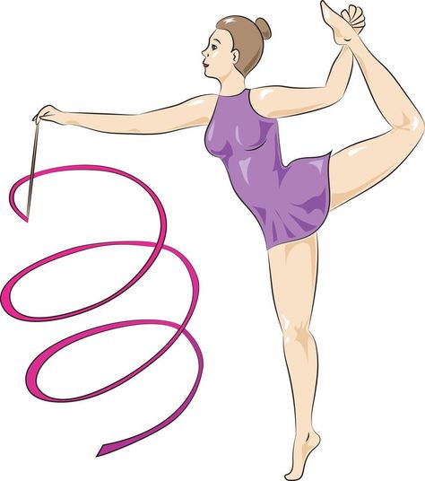 young gymnast girl exercising with ribbon Girl Exercising, Icon Set Vector, Gymnast, Icon Set, Gymnastics, Vector Free, Ribbon, Clip Art, Stock Photos