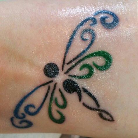 Semicolon Tattoo Meaning, Semicolon Tattoos, Mens Butterfly Tattoo, Awareness Tattoo, Semi Colon, Flying Tattoo, Dragonfly Tattoo Design, Semicolon Tattoo, Dragonfly Tattoo