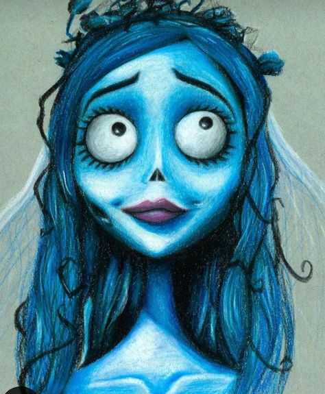 Emily Corpse Bride Drawing, Corpse Bride Sketch, Corpse Bride Drawing, Bride Drawing, Corpse Bride Art, Bride Art, Emily Corpse Bride, Prismacolor Art, Disney Art Drawings