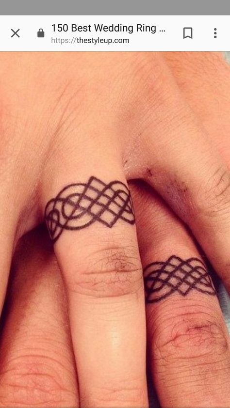 Hand Ring Tattoos For Women, Tattoo Wedding Bands Couple, Viking Wedding Ring Tattoos, Ring Finger Tattoo Men, Celtic Wedding Ring Tattoo, Wedding Band Tattoo Couples, Wedding Ring Tattoos, Marriage Ring Tattoos, Women’s Tattoo Wedding Ring