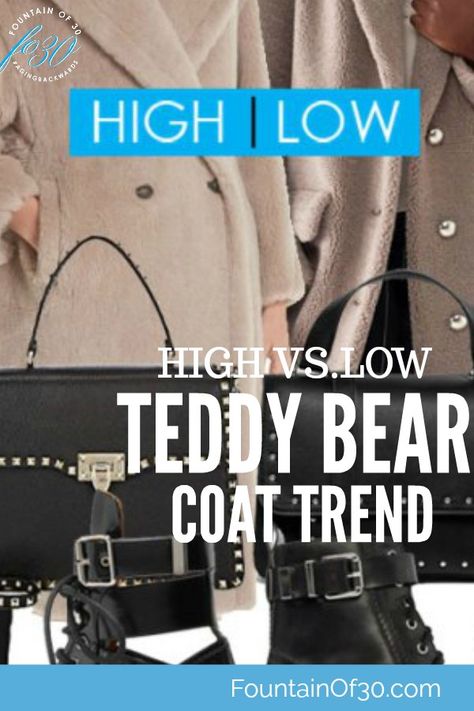 High VS. Low Teddy Bear Coat Trend - How To #style #fashion #trends #howto #looksforless #fountainof30 Over 40 Style, Teddy Bear Jacket, Mom Wardrobe, Teddy Bear Coat, Bear Coat, Coat Trends, Wardrobe Fashion, A Teddy Bear, Designer Pieces