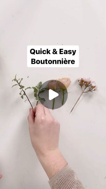 Flower Moxie on Instagram: "Turn your boutonnières into an assembly line for quick and efficient building! This also helps to ensure they are uniform in size and appearance. How do you make your boutonnières?

#boutonniere #sprayroses #diywedding" How To Make A Boutonniere Diy, Homecoming Boutonniere, Boutonnière Ideas, Make A Boutonniere, Diy Boutonniere Wedding, Simple Boutonniere, Diy Boutonniere, Flower Moxie, Groomsmen Boutonniere