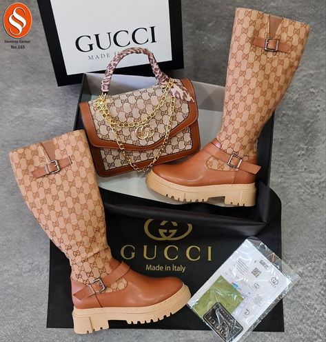 Gucci winter knee boots Gucci Boots Outfits, Gucci Boots Women, Gucci Outfits Women, Gucci Winter, Louis Vuitton Bag Outfit, Matching Shoes And Bag, Gucci Boots, Luxury Boots, Luxury Shoes Women