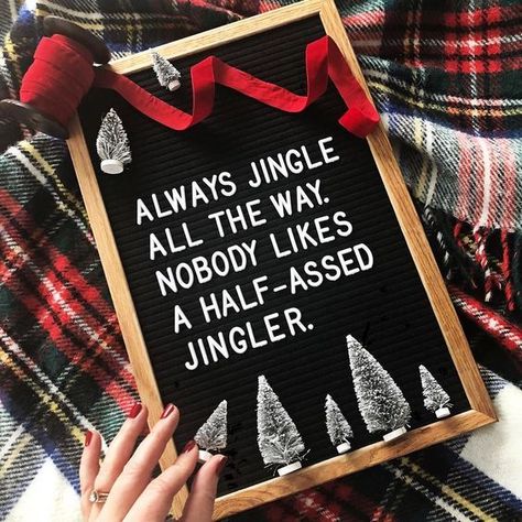 Letterboard Christmas, Funny Letterboard, 365 Jar, Happy Hooligans, Christmas Quote, Design Mandala, Christmas Lettering, Jingle All The Way, Wrapping Ideas