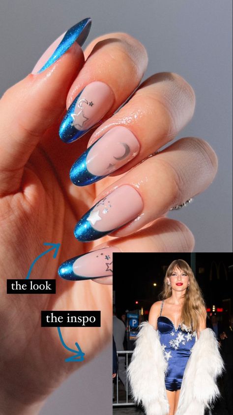 Era Your Nails, Midnight Inspired Nails, Midnights Ts Nails, Taylor Eras Tour Nails, Taylor Swift Midnights Nail, Eras Tour Nail Ideas Midnights, Taylor Swift 1989 Inspired Nails, Midnights Nails Design Taylor Swift, Taylor Nails Inspired