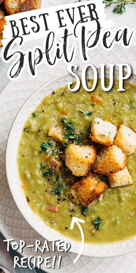 Ham Bone Split Pea Soup, Best Split Pea Soup, Split Pea Soup With Ham, Pea Soup With Ham, Soup With Ham, Pea Soup Recipe, Ham Hocks, Split Pea Soup Recipe, Pea And Ham Soup