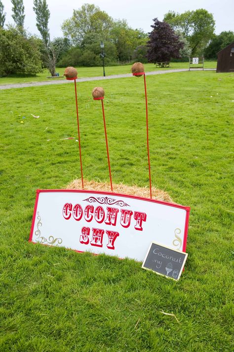 Village Fete Wedding Coconut Shy Wedding Coconut, Coconut Shy, Preston Uk, Village Fete, Summer Fair, Carnival Games, Our Wedding, Carnival, Coconut