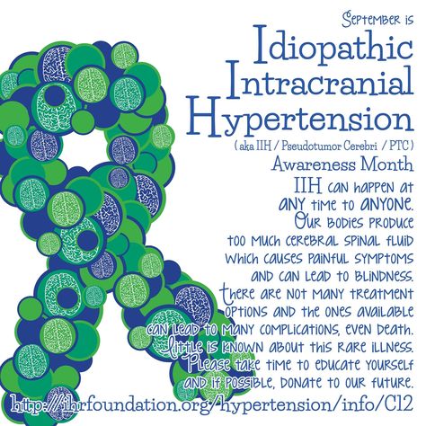 IIH September Awareness Iih Awareness Month, Iih Awareness Quotes, Idiopathic Intracranial Pressure, University Quotes, Iih Awareness, Migraine Diet, Intracranial Pressure, Spinal Fluid, Invisible Disease