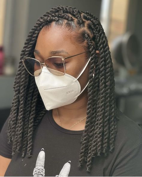 Yeye Wool Short Braids, Hairstyle For Brazilian Wool, Braids With Wool For Black Women, Short Bob Twist Braids, Short Wool Braids Hairstyles, Braids With Dreadlocks, Hairstyles With Brazilian Wool Braids, Wool Style Hair, Bobby Wool Hair Styles