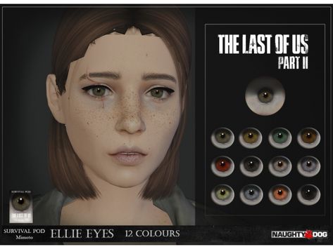 TLOU 2 ELLIE EYES Sims 4 Cc The Last Of Us, Tlou 2 Ellie, Sims Presets, Alpha Cc, Mod Hair, Sims 4 Body Mods, Sims 4 Cc Skin, Pc Parts, The Sims 4 Download