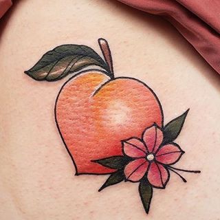 Cute 🍑 from @xanthianmoon Georgia Peach Tattoo, Ticket Fly, Atlanta Tattoo, Peach Tattoo, Budget Vacation, Road Trip Adventure, Georgia State, Custom Tattoo Design, Just Peachy