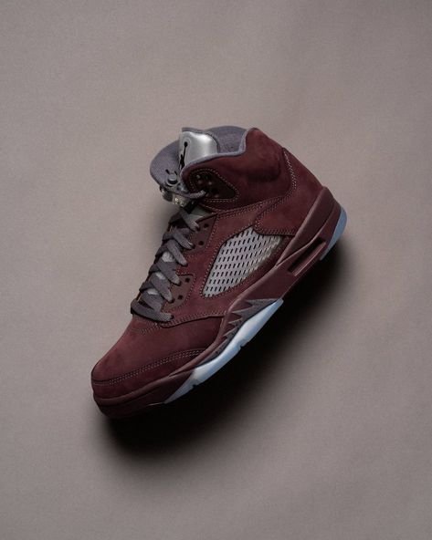 Air Jordan 5 Retro "Burgundy" now available online Air Jordan Retro 5, Jordan Retro 5, New Sneaker Releases, Burgundy Sneakers, Jordan 5 Retro, Air Jordan 5 Retro, Nike Air Jordan Retro, Air Jordan Retro, Sneaker Release