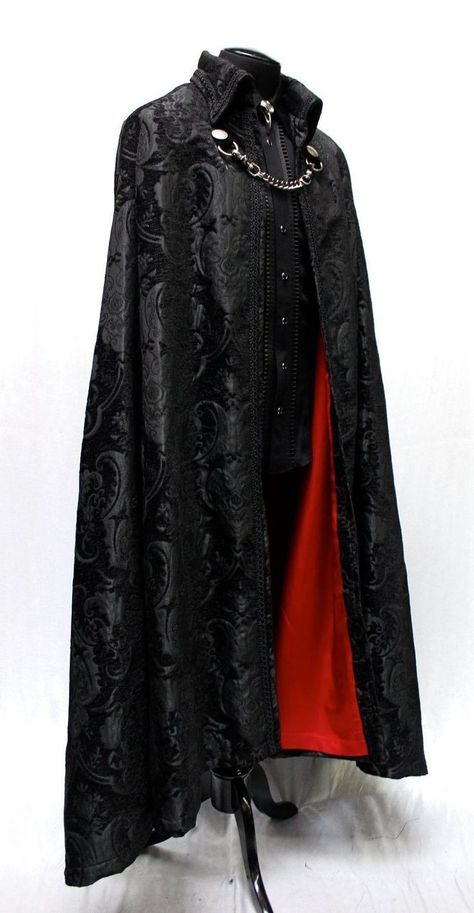 Swag Clothes, Black Tapestry, Gothic Clothing, Gothic Steampunk, Tapestry Fabric, Herren Outfit, Black On Black, Blood Red, Victorian Gothic