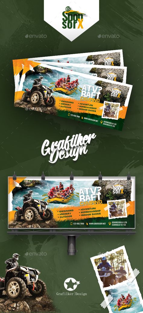 Outdoor Banner Design, Camping Banner, Billboard Template, Design Print Layout, Car Advertising Design, Design Camp, Poster Design Layout, Adobe Illustrator Graphic Design, Facebook Cover Design