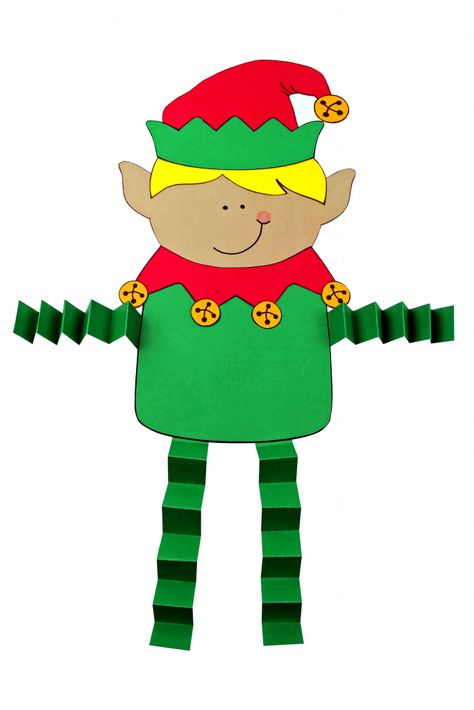 This elf accordion craft includes a printable template to make this simple for preschoolers to create. So many fine motor skills used! #christmascrafts #kidscrafts #elfcraft #papercrafts #preschoolcrafts #kidsactivities Printable Christmas, Elf Crafts, Crafts For Boys, Christmas Characters, Free Christmas Printables, Boys Christmas, Printable Crafts, Kids Corner, Childrens Crafts