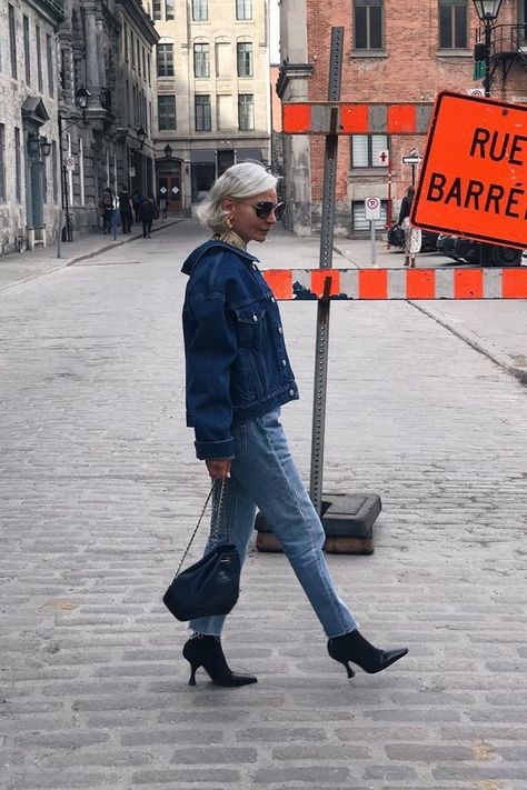 I've Lived to See Over 50 Years of Trends and Stand Behind These 3 Jeans Women Over 50, 40 Year Old Women, Grece Ghanem, Fashion Through The Decades, Best Jeans For Women, Double Denim, Over 50 Womens Fashion, Straight Fit Jeans, Big Fashion