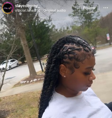 Flat Loc Styles, Loc Styles With Added Hair, Protective Styles Over Locs, Flat Twist Loc Styles, Hairstyles Over Locs, Loc Retwist Styles For Women, Braids Over Locs, Short Dreadlocks Hairstyles, Dreads Short Hair