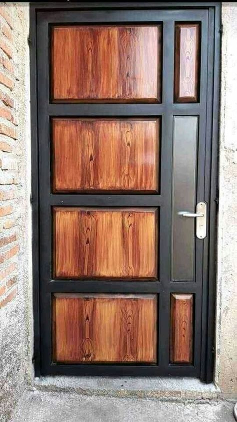 Fabrikasi Logam, Steel Bed Design, Pintu Interior, Metal Doors Exterior, Main Gates, Porte In Ferro, Iron Furniture Design, Steel Furniture Design, Gates Design