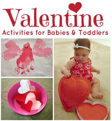 Crafts For Babies, Activities For Babies, Valentines Bricolage, Valentines Gift Bags, Valentine's Day Crafts For Kids, Preschool Valentines, Valentines Day Baby, Toddler Valentines, Valentine Activities