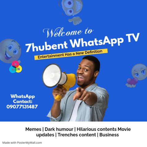 WhatsApp TV Flyer Whatsapp Tv Flyer Design, Radio Talk Show Flyer Design, Linkedin Background Image, Small Business Quotes, Kindle Book Cover, Campaign Posters, Free Advertising, Facebook Event, Event Promotion