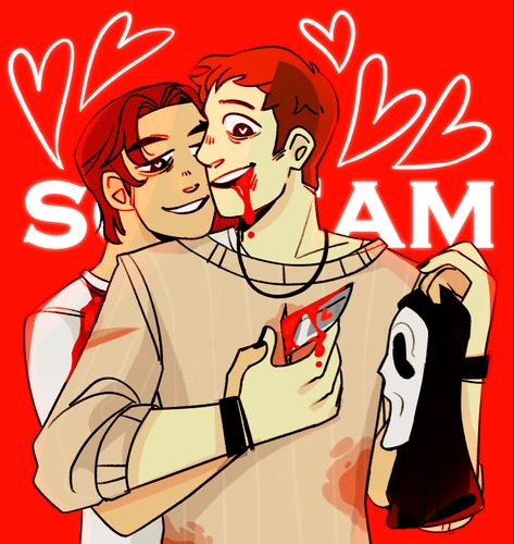 Billy Loomis X Stu Macher, Scream Fanart, Billy And Stu, Scream Characters, Scream Art, Scream 3, Scream Franchise, Ghostface Scream, Scary Movie Characters