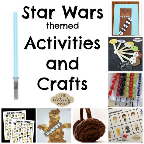 Here are several Star Wars Activities and Crafts that your little ones (toddlers, preschoolers, kindergarteners) will love. Star Wars Activities, Star Wars Crafts, Diy Star, Crafts And Activities For Kids, Star Wars Diy, Star Wars Birthday Party, Star Wars Day, Star Wars Birthday, Star Wars Kids