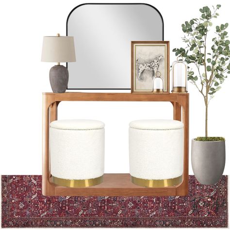 This little dog picture is ADORABLE!! I was definitely going with a funky/classic look with this one. What do you think? Is it too much? 🍂 Comment SHOP for links 🍂 HOW TO SHOP: 🍁Click the link in my bio. 🍁Follow @the_elevated_designs and comment SHOP for the links to be sent to your DM's. Console Table | Mirror | Lamp | Ottoman | Rug | Candle Holders | Fall Home Decor | Autumn Home Style | Modern Home Decor | Modern Home Styling | Designer Looks for Less | Classic Home Styles | Affordab... Console Table Mirror, Rug Mirror, Fall Candle Holders, Console Table Styling, Designer Looks, Mirrored Console Table, Dog Picture, Mirror Lamp, Table Mirror