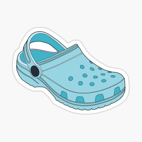 Crocs Aesthetic, Funny Laptop Stickers, Black Crocs, Preppy Stickers, Crocs Sandals, Cute Laptop Stickers, Shoes Drawing, School Books, Cartoon Stickers