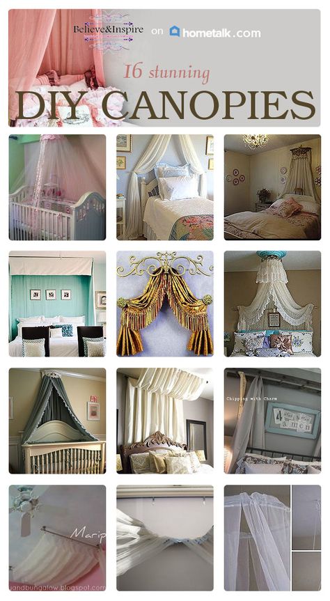 Bed Canopies, Canopy Bed Diy, Canopy Beds, Diy Canopy, Bed Design Modern, Princess Room, Bed Canopy, Daughters Room, Canopy Bed