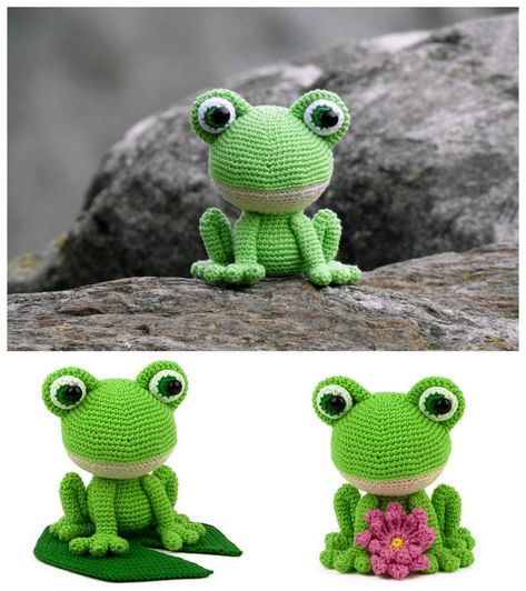 Amigurumi Frog Free Crochet Pattern - Amigurumi Crochet Crochet Xmas Gifts, Amigurumi Frog, Finger Weaving, Crochet Dolls Free Patterns, Crochet Frog, Crochet Animals Free Patterns, Crochet Pattern Amigurumi, Crochet Amigurumi Free Patterns, Crochet Amigurumi Free