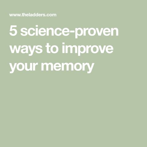 5 science-proven ways to improve your memory Brain Nervous System, Improve Your Memory, Brain Memory, Medical School Studying, Cognitive Science, Train Activities, Harvard Medical School, Benefits Of Exercise, Small Stuff