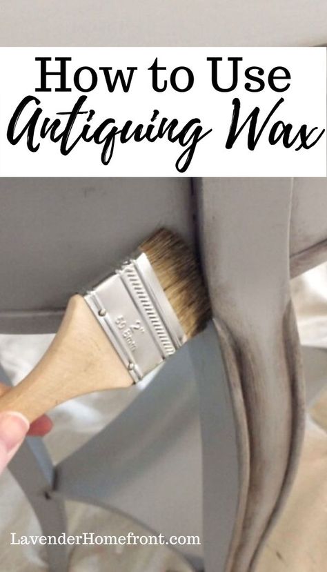 Waxing Chalk Painted Furniture Tips, How To Age Chalk Painted Furniture, How To Use Wax On Chalk Paint, Furniture Wax How To Use, How To Wax Chalk Painted Furniture, Black Wax Over White Chalk Paint, Wax Painting Furniture, Antique Chalk Paint Furniture Diy, Brown Wax On Furniture