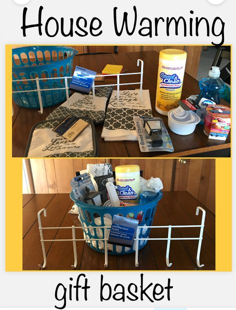 Dollar Tree House Warming Gift Basket, Dollar Tree House Warming Gift, House Warming Basket, Giveaway Ideas, Housewarming Gift Baskets, Cleaning Gift, Diy Holiday Gifts, Awesome Gifts, Basket Ideas