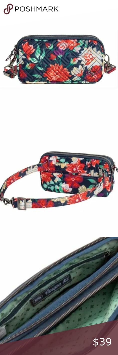 LUG Coupe XL Crossbody / Shoulder Bag / Belt Bag / Sling Bag - Bloom Revival Go Work, Bag Belt, Bold Prints, In Bloom, Sling Bag, Crossbody Shoulder Bag, Belt Bag, Color Patterns, Adjustable Straps