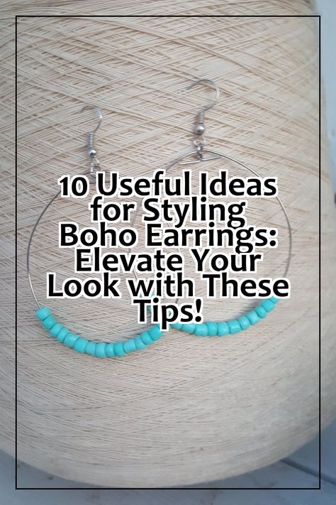 Discover how to elevate your look with our top 10 useful ideas for styling boho earrings! Whether you're dressing up for a festival or adding a touch of bohemian flair to your everyday outfit, these tips will help you make a statement. From pairing with the perfect outfit to mixing and matching styles, learn how to showcase your unique personality through your accessories. Transform your style and embrace the boho vibe effortlessly! Hippie Jewelry Diy, Useful Ideas, Free Spirit Style, Hippie Jewelry, Everyday Outfit, Matches Fashion, Elevate Your Look, Boho Vibe, Modern Boho