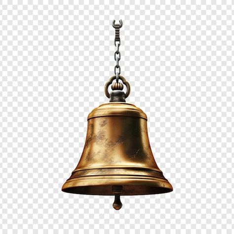 Bell isolated on transparent background | Free Psd #Freepik #freepsd #bell #notification #nostalgia #alarm Christmas Poster Design, Temple Bell, Bell Image, Bell Pictures, Psd Free Photoshop, Murugan Wallpapers, Graphic Design Jobs, Temple Bells, Ancient Indian Architecture