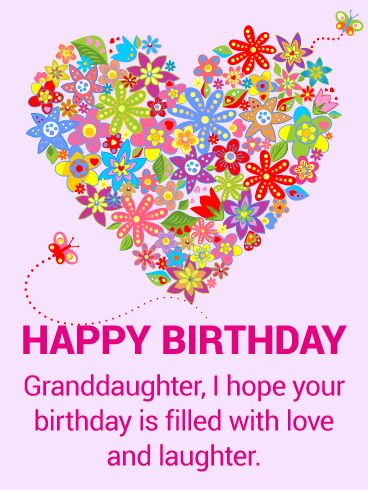 Colorful Flower Happy Birthday Card for Granddaughter: Wishing your granddaughter a happy birthday has never been easier, or more fun! Our birthday cards are clever, sweet, and pretty-just like your amazing granddaughter! Send a birthday card to your granddaughter and wish her a day full of love and laughter. Birthdays are for fun and surprises. Nothing will surprise your granddaughter more than a festive birthday message in her inbox! Happy Birthday To My Grand Daughter, Happy Birthday Wishes To My Grand Daughter, Granddaughter Birthday Wishes Messages, Happy Birthday Grand Daughter Wishes, Grand Daughter Birthday Wishes, Grandaughters Birthday Wishes, Grandaughter Birthday Wishes, Happy Birthday Grand Daughter, Birthday Wishes For Granddaughter