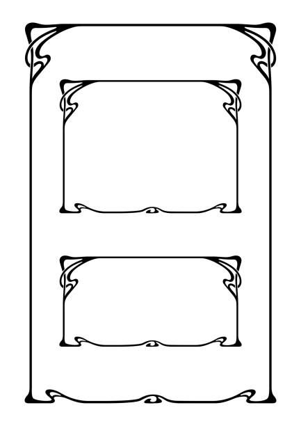 6,000+ Art Nouveau Border Illustrations, Royalty-Free Vector Graphics & Clip Art - iStock | Art nouveau border vector Art Nouveau Page Border, Art Nouveau Minimalist, Art Nouveau Borders And Frames, Art Nouveau Frames And Borders, Art Nouveau Print, Border Illustrations, Art Nouveau Borders, Art Nouveau Window, Art Deco Business Card