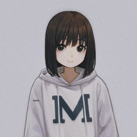 #hoodie #anime #pfp Hoodie Anime Pfp, Girl Pfp, Anime Pfp, Black Hair, Hair, Anime, Black