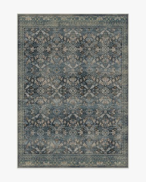 Elegant. Timeless. Inviting. Inspired by vintage jacquard textiles, our Frances Vintage Teal Blue Rug features a design composed of repeated artistic motifs. Deep blues mix harmoniously with softer teals, while rich gold accents and delicate cream details add warmth and elegance to the overall design. Its inviting palette and antique texture brings an air of elegance to any room. Water-resistant, stain-resistant, and machine-washable. Rug colours may vary slightly according to your device and th 2023 Rugs, Blue Kitchen Rug, Ruggable Rug, Guest Bedroom Decor, Rug Designs, Rug Colors, Interior Rugs, Rug Stain, Bleu Turquoise