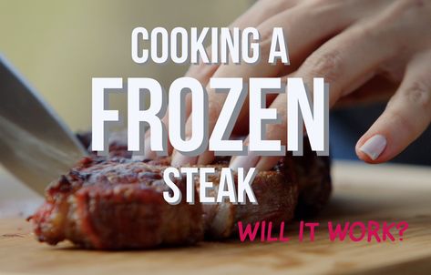 Cook Frozen Steak, Oven Cooked Steak, Frozen Steak, Ribeye Steak Recipes, Steak In Oven, Frozen Beef, Beef Steak Recipes, Bbq Chicken Recipes, Frozen Meat